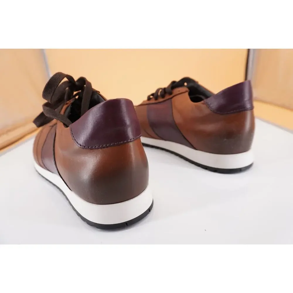 Bruno Magli Men's Carlo Brown Leather Sneaker Size 11 $298 trainer New